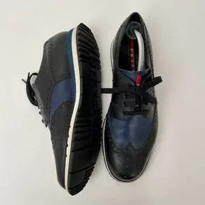 Prada Shoes Prada Vit Montana Calf Leather Platform Wing Tip